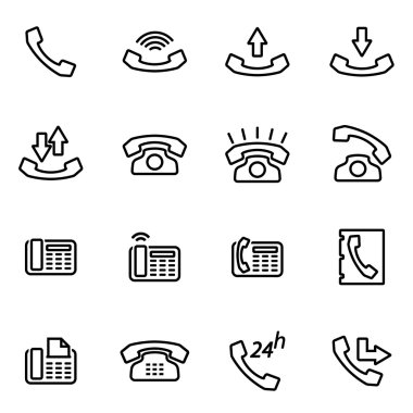 Vektör hat telefon Icon set