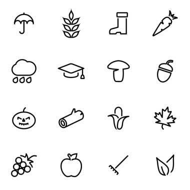 Vektör hat sonbahar Icon set