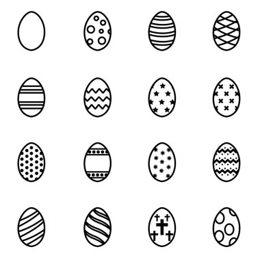 Vektör hat Paskalya Icon set
