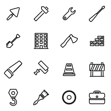 Vektör hat inşaat Icon set