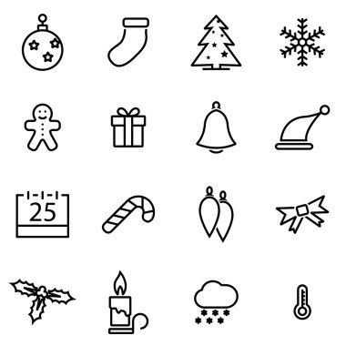 Vektör hat Noel Icon set
