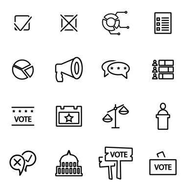 Vektör hat seçim Icon set