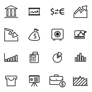 Vektör hat ekonomik Icon set