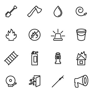 Vektör hat itfaiye Icon set