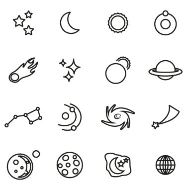 Vektör satır alanı Icon set