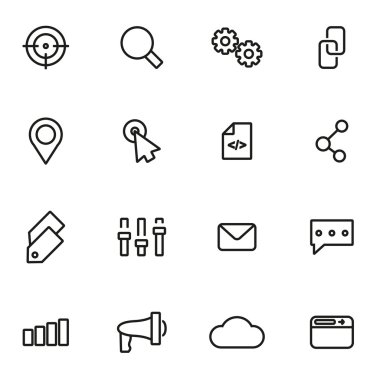 Vektör hat seo Icon set