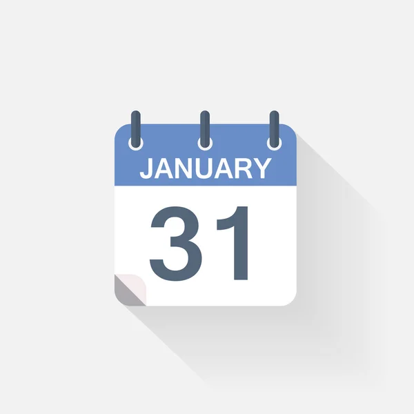 1 月 31 日日历图标 — 图库矢量图片