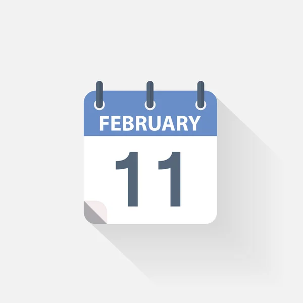 2 月 11 日日历图标 — 图库矢量图片