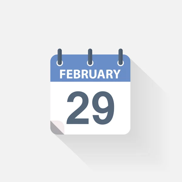 Het pictogram van de kalender van 29 februari — Stockvector