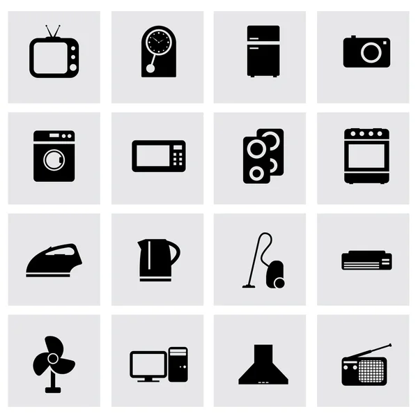 Vector black home icons set — Stock Vector