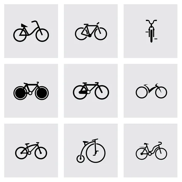 Vektor schwarzes Fahrrad Icon Set — Stockvektor