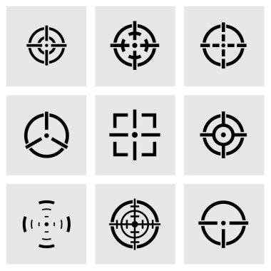 Vektör siyah artı Icon set