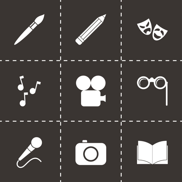 Vector black art icon set