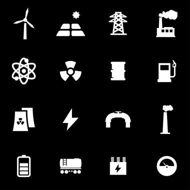 Vektör beyaz enerji Icon set
