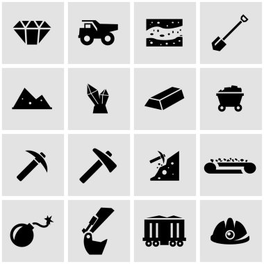 Vektör siyah incelemesi Icon set