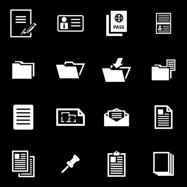 Vector conjunto de iconos de documento blanco — Vector de stock