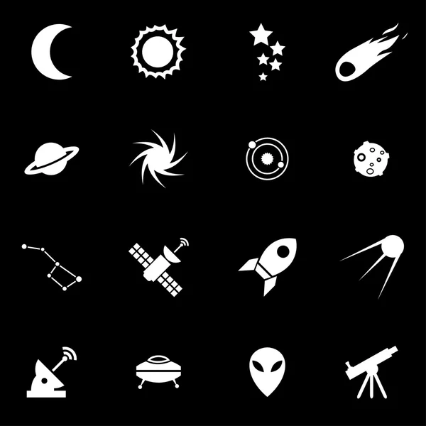 Vector white space icon set — Stock Vector