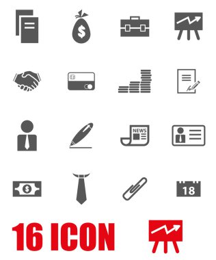 Vektör siyah gri Icon set