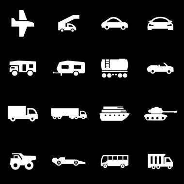 Vektör beyaz araçlar Icon set