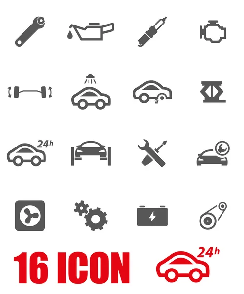 Vector grey car service icon set — Stockový vektor