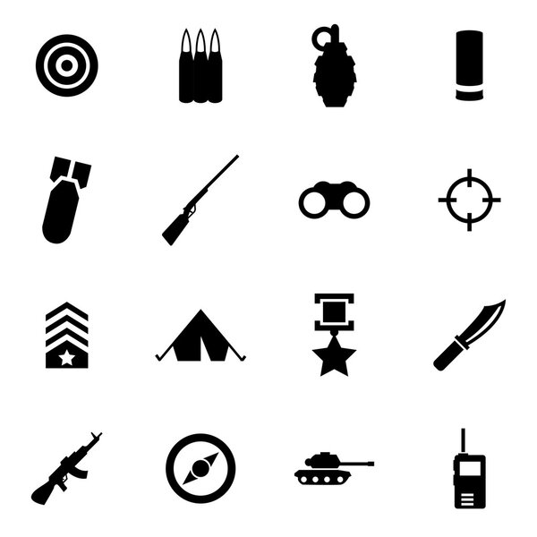 Векторный чёрный набор символов
