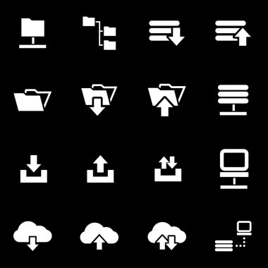Vektör beyaz ftp Icon set