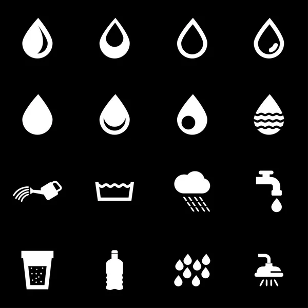 Conjunto de ícones de água branca vetorial — Vetor de Stock