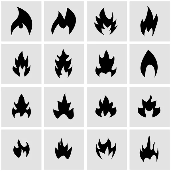 Vector black file icon set — Stock Vector