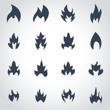 Siyah vektör dosyası Icon set