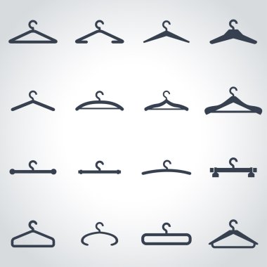 Vektör Siyah Askı Icon set