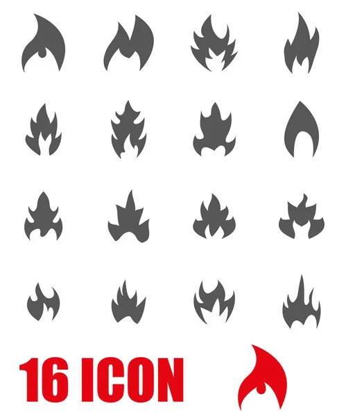 Set icona file grigio vettoriale — Vettoriale Stock