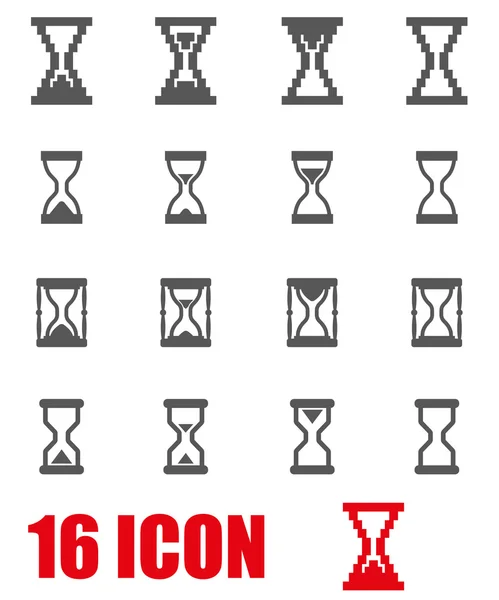 Vektör gri kum saati Icon set — Stok Vektör