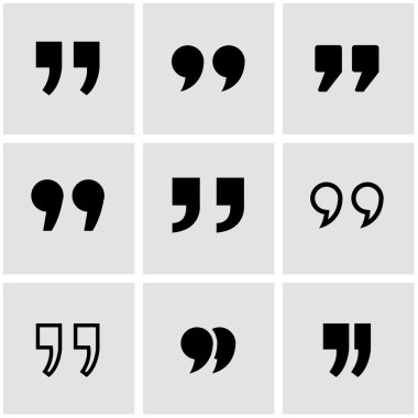 Vektör siyah teklif Icon set