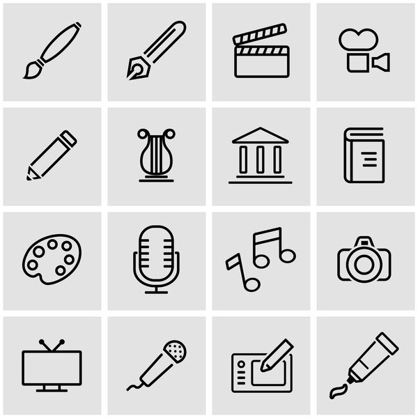 Набор иконок векторной линии
