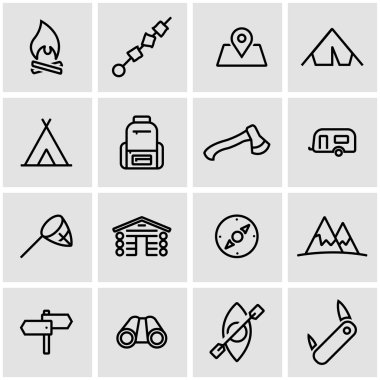 Vektör hat kamp Icon set