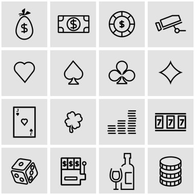 Vektör hat casino Icon set