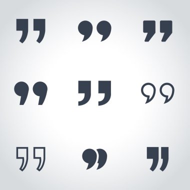Vektör siyah teklif Icon set