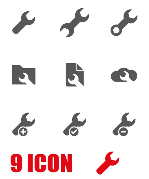 Conjunto de iconos de vectores grises — Archivo Imágenes Vectoriales