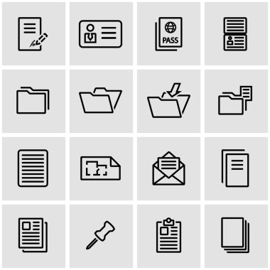 Vektör hat belge Icon set