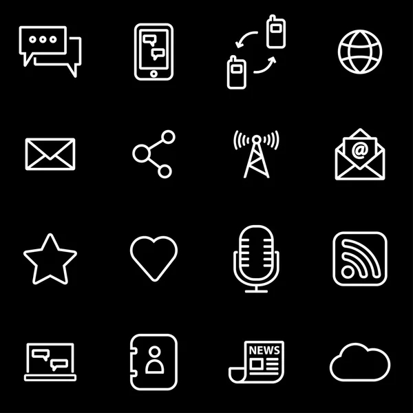 Vector line communication icon set