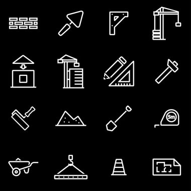 Vektör hat inşaat Icon set