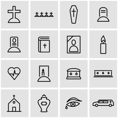 Vektör hat cenaze Icon set