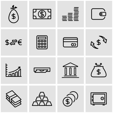 Vektör hat para Icon set
