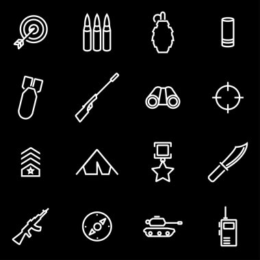 Vektör hat askeri Icon set