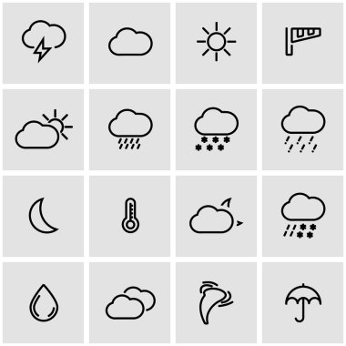 Vektör hat hava Icon set