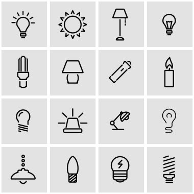Vektör hat ışık Icon set