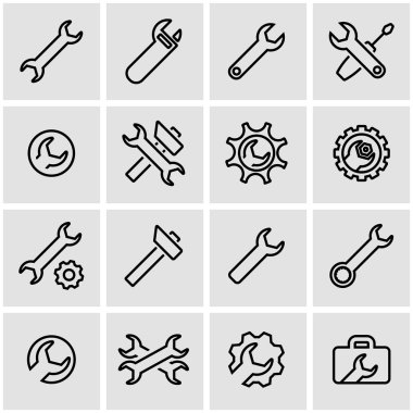 Vektör hat ayarları Icon set anahtar