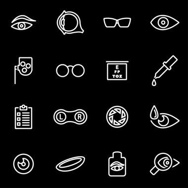 Vektör hat Optometri Icon set