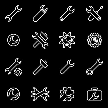 Vektör hat ayarları Icon set anahtar