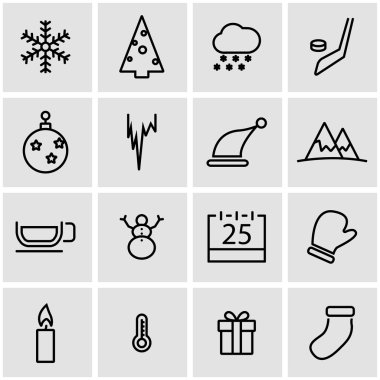 Vektör hat kış Icon set